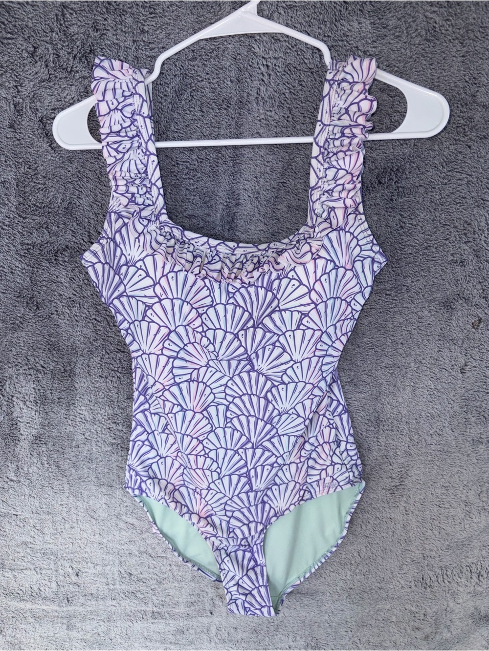 Ruffle butts women’s size medium Shell-Print One-Piece Swimsuit